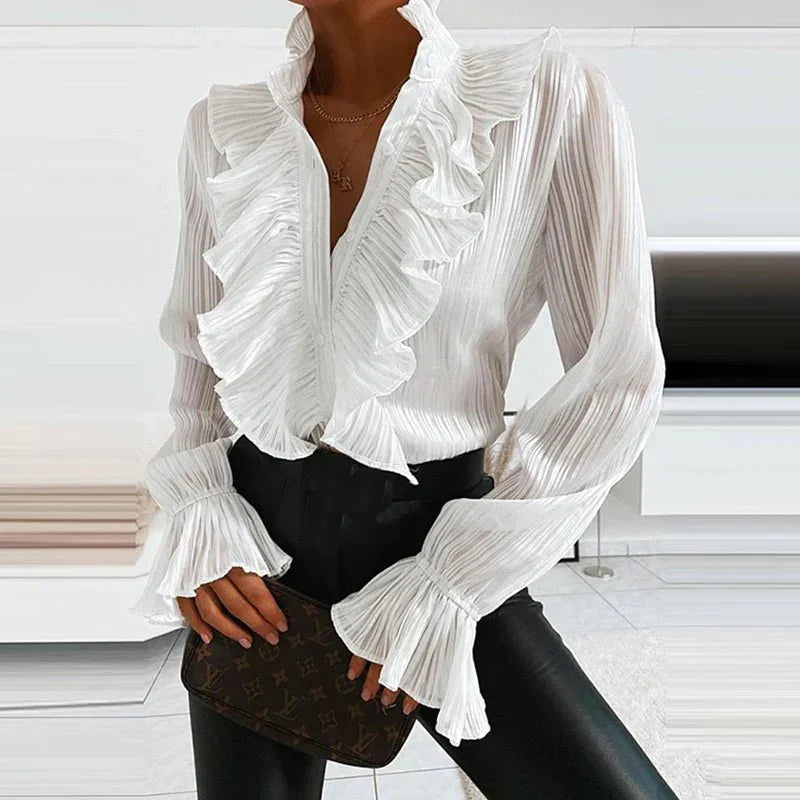 Elegancka Bluzka Damska Chiffonowa