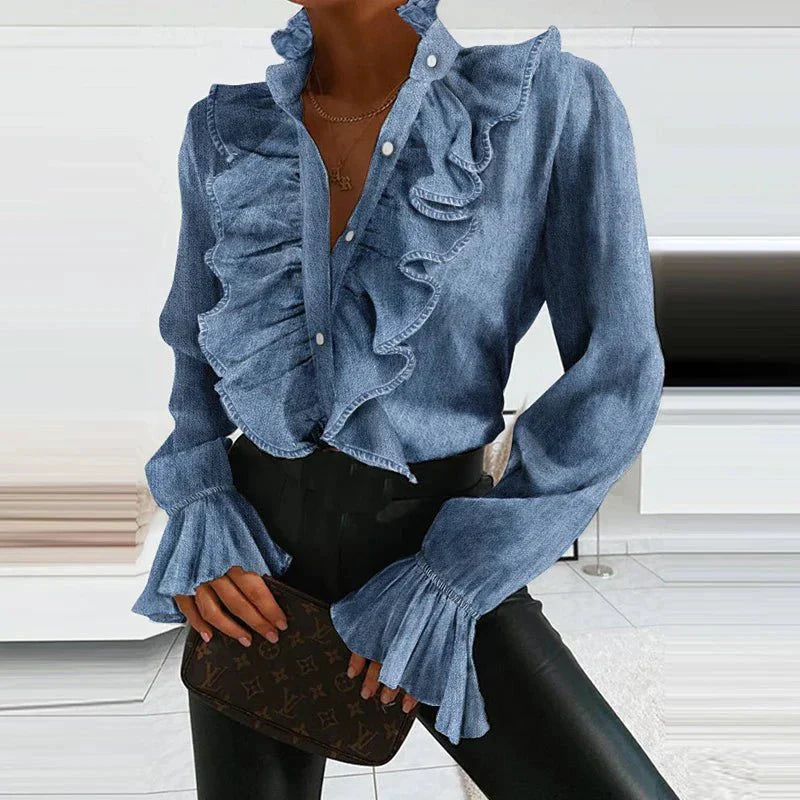 Elegancka Bluzka Damska Chiffonowa