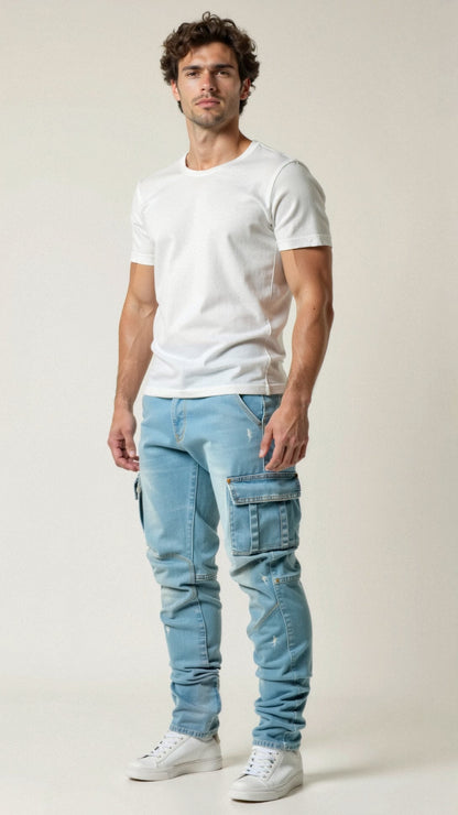 Spodnie cargo ultra stretch męskie